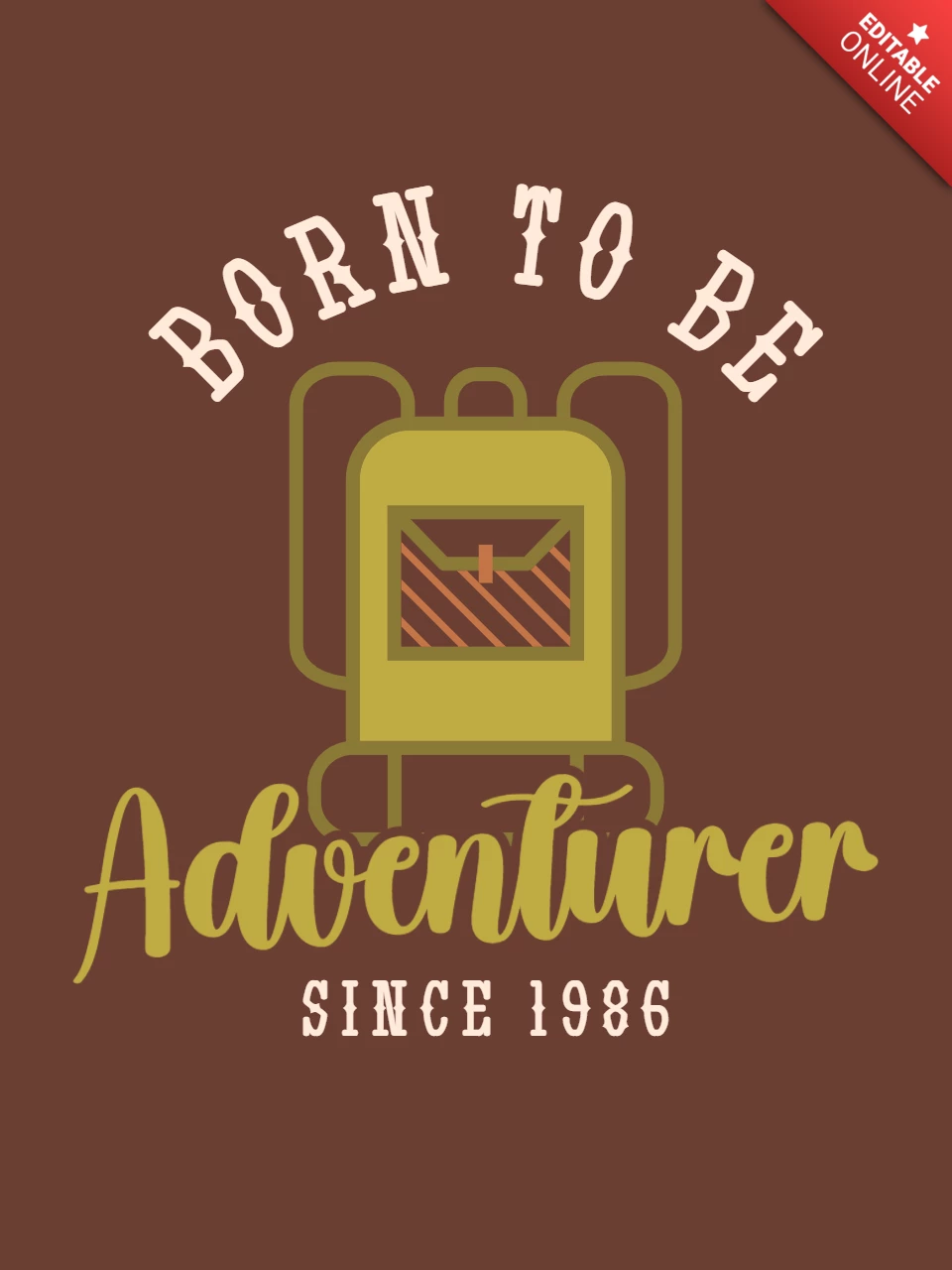 Szablon koszulki "Born to be adventurer