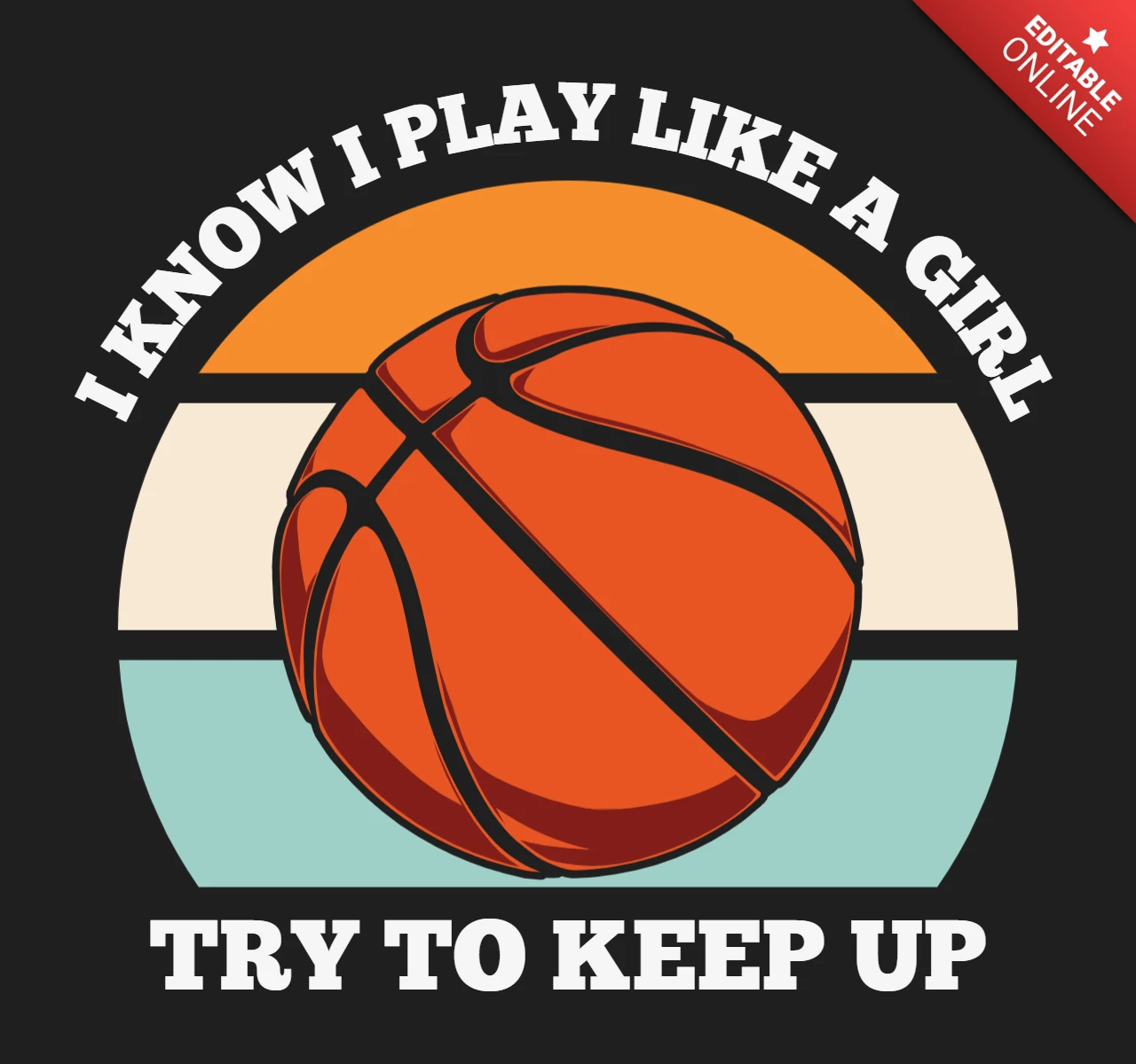 Basketball Player Try To Keep Up T-Shirt Design Template