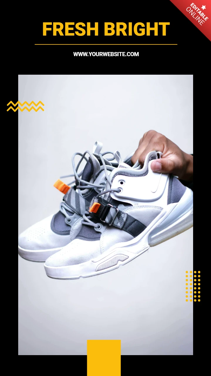 Modèle de post de story instagram pour la mode et les chaussures de sport