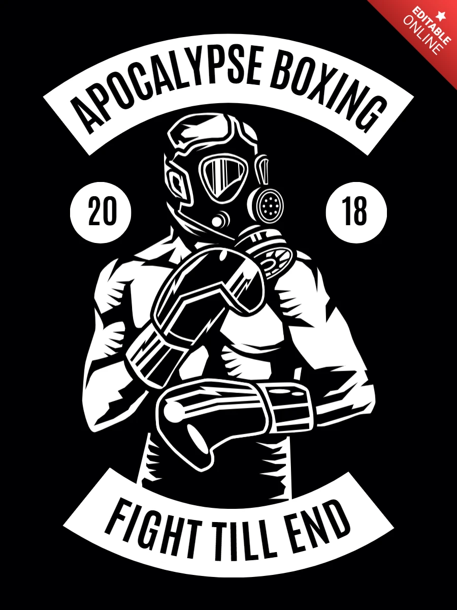 Apocalypse Boxing T-Shirt Design Template