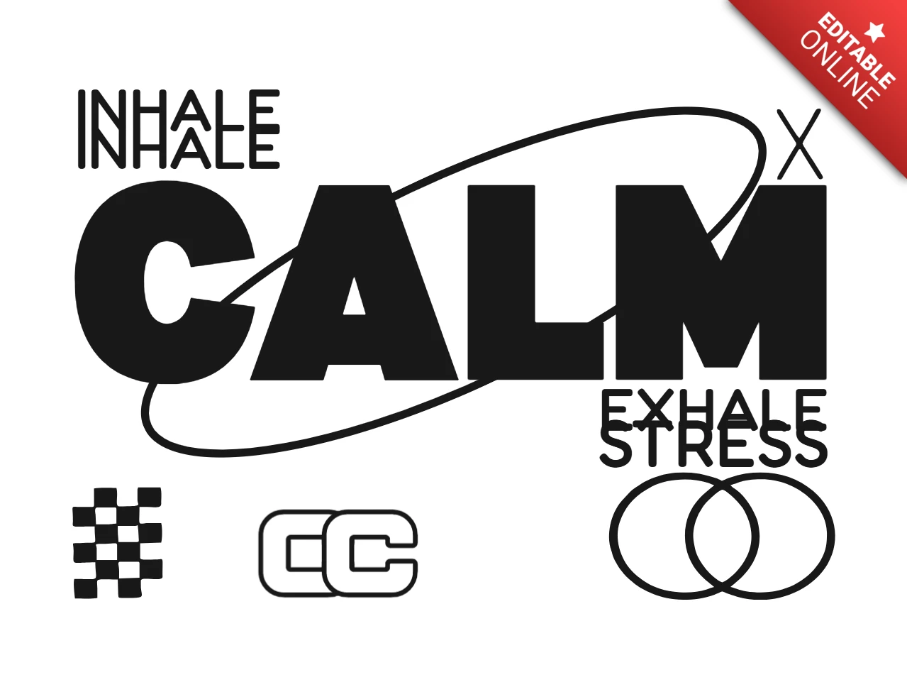 Citation sur la pleine conscience avec un design de t-shirt symbolique pour inhaler et exhaler le stress calmement.