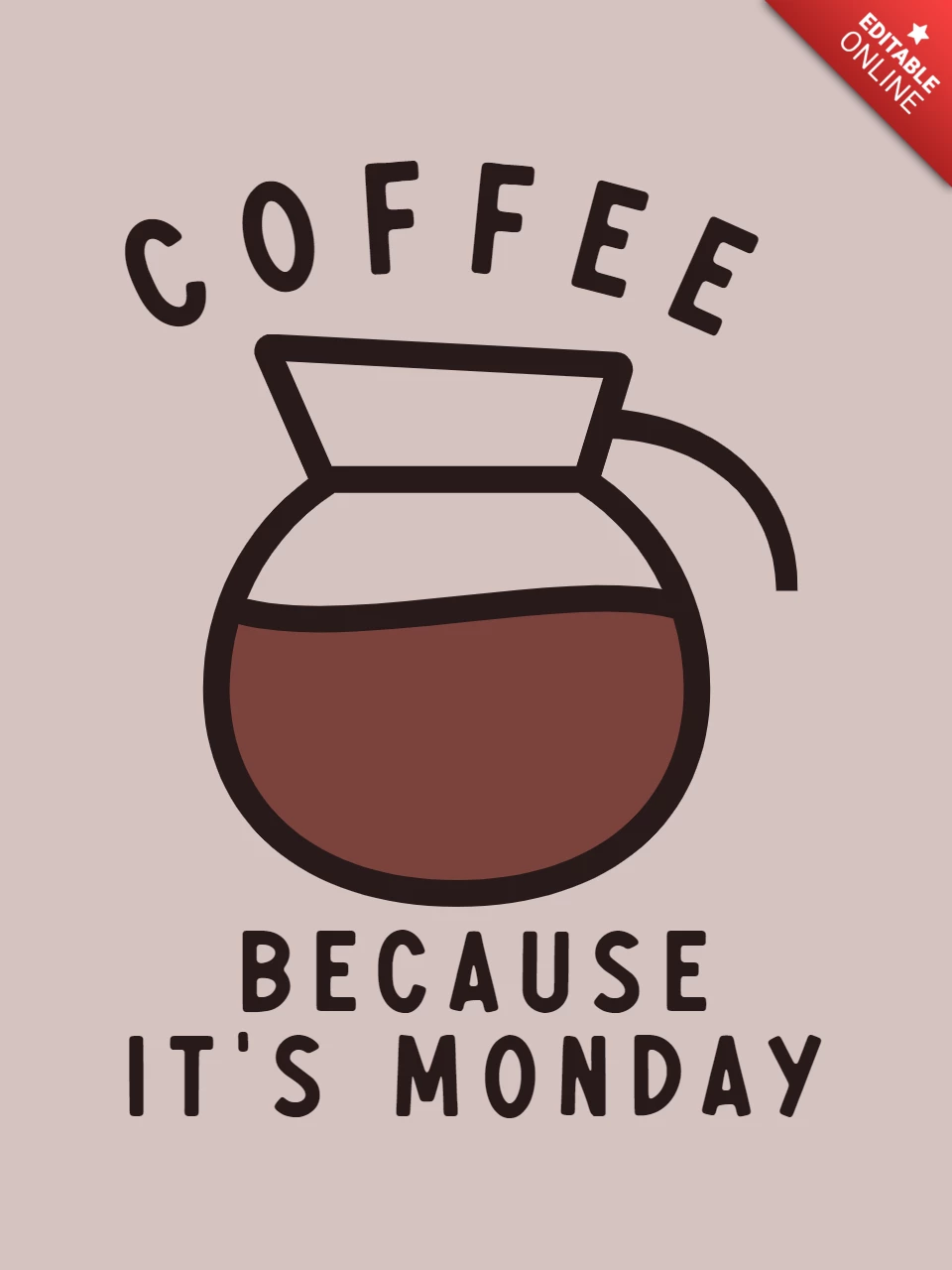 Montag kaffee t-shirt vorlage design