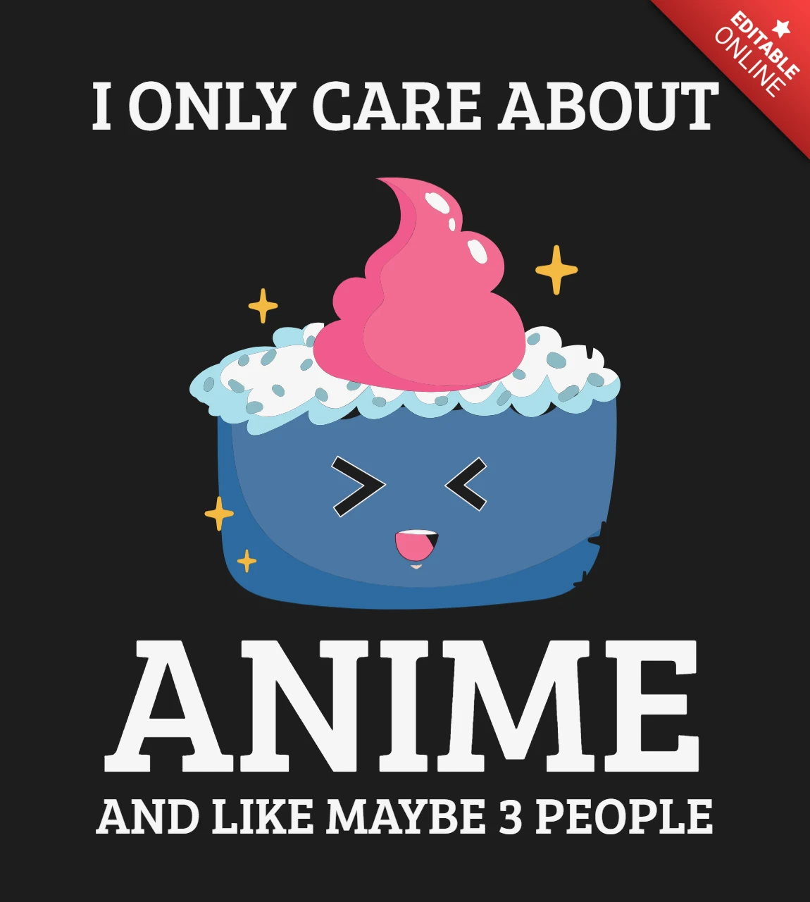 Sólo me interesa la plantilla de diseño de camisetas de anime