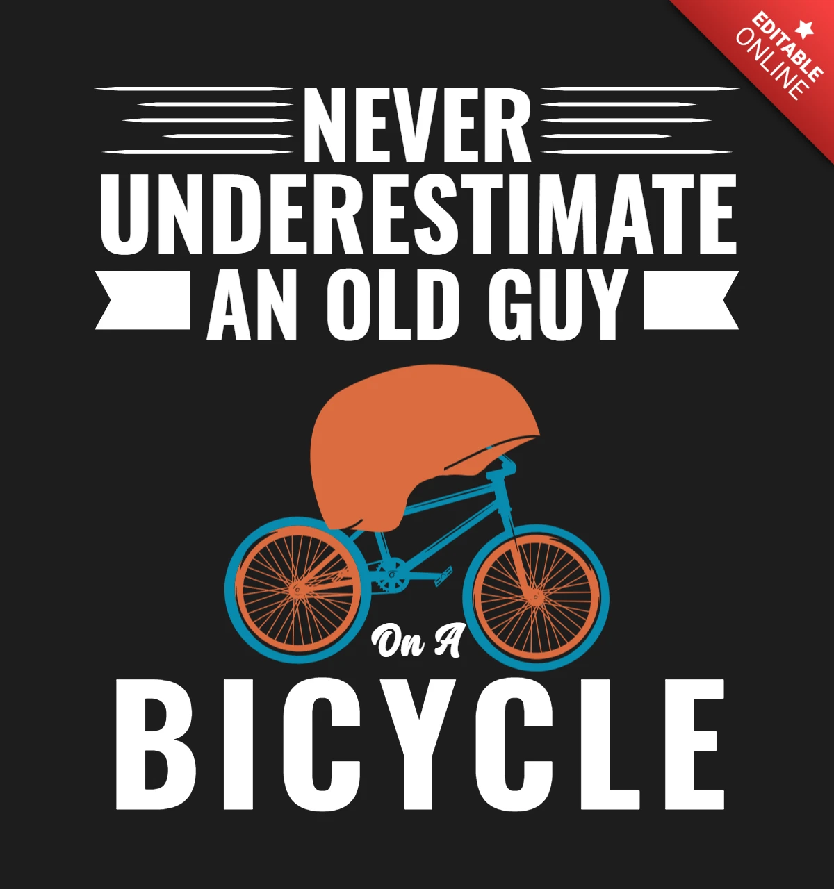 Ontwerpsjabloon fiets t-shirt