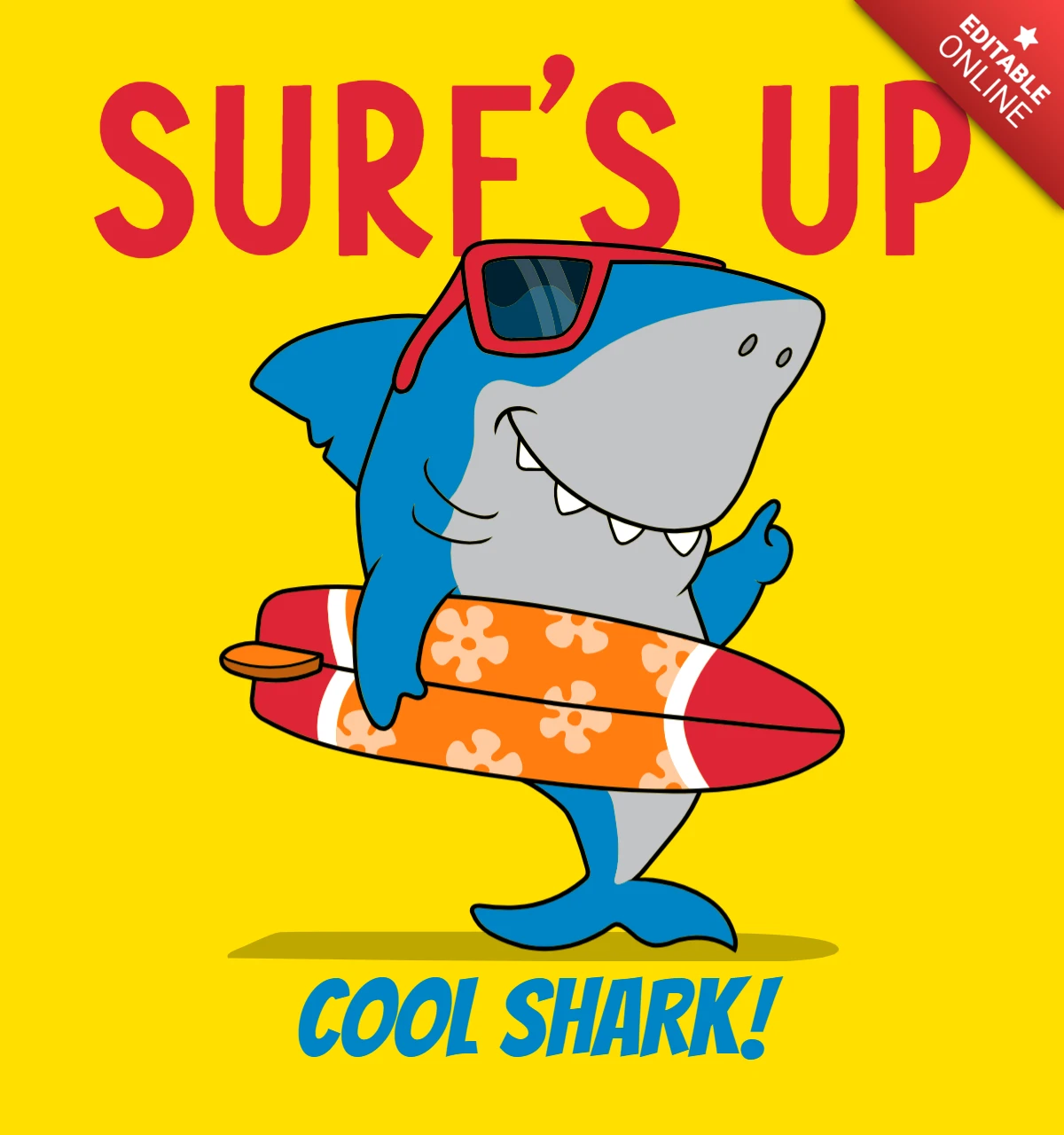 Modèle de design pour le surf de requins pour les plaisirs de l'été