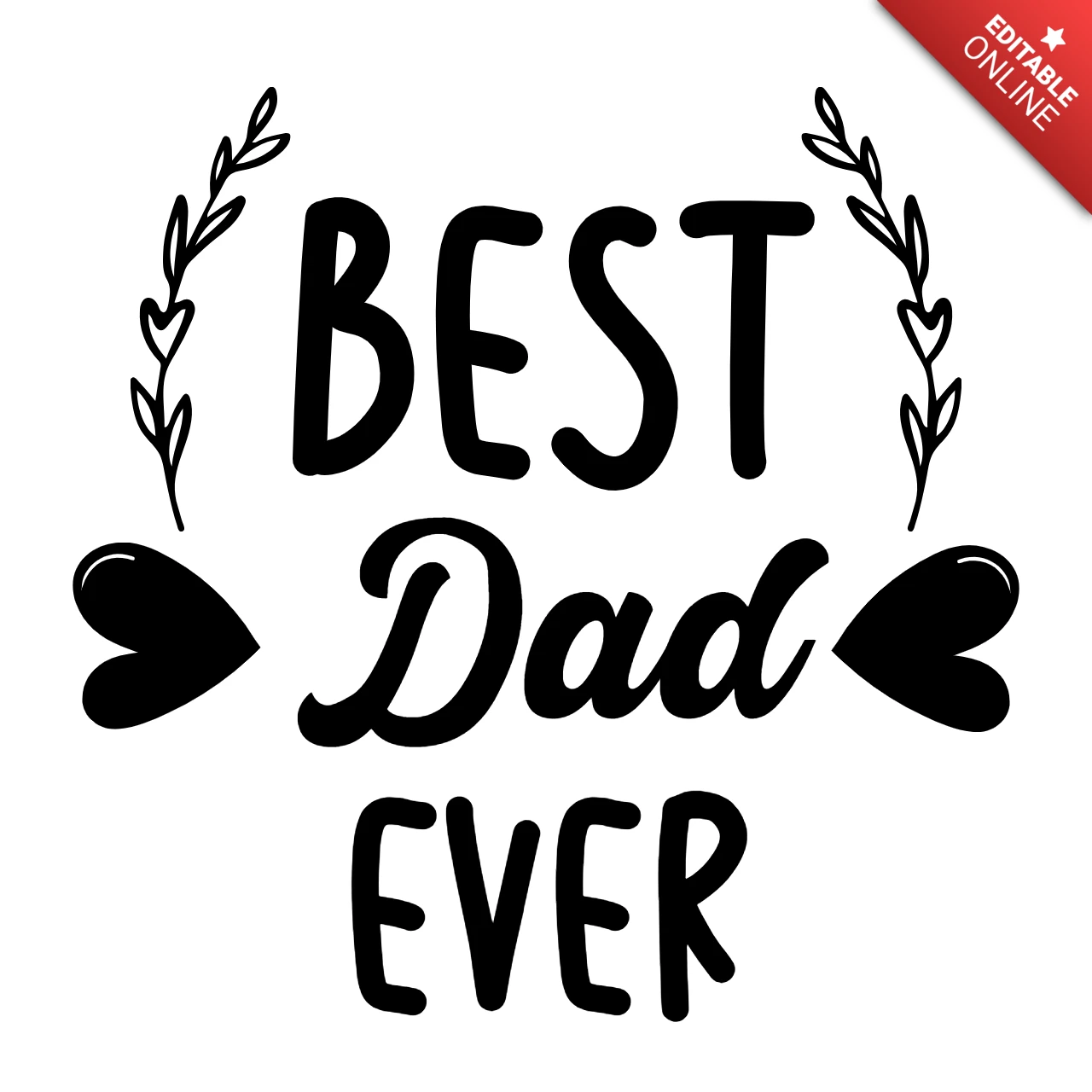 Plantilla de diseño de camiseta Best dad ever