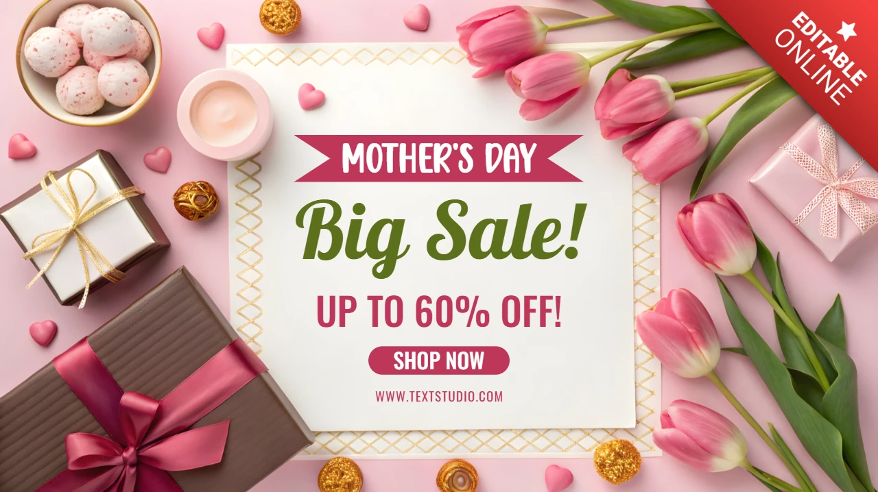 Modèle de vente pour la fête des mères - design floral élégant pour les promotions