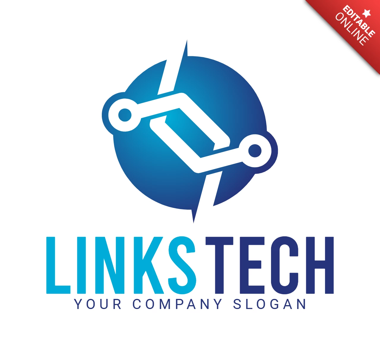 Ontwerpsjabloon voor linktech-logo