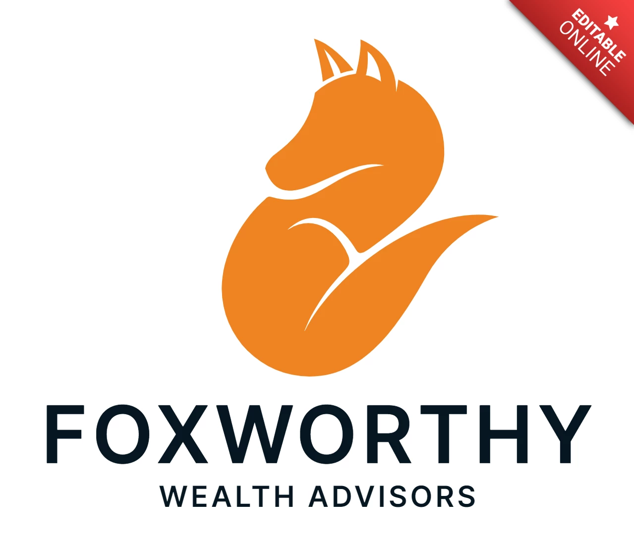 Simple Fox Logo Design Template