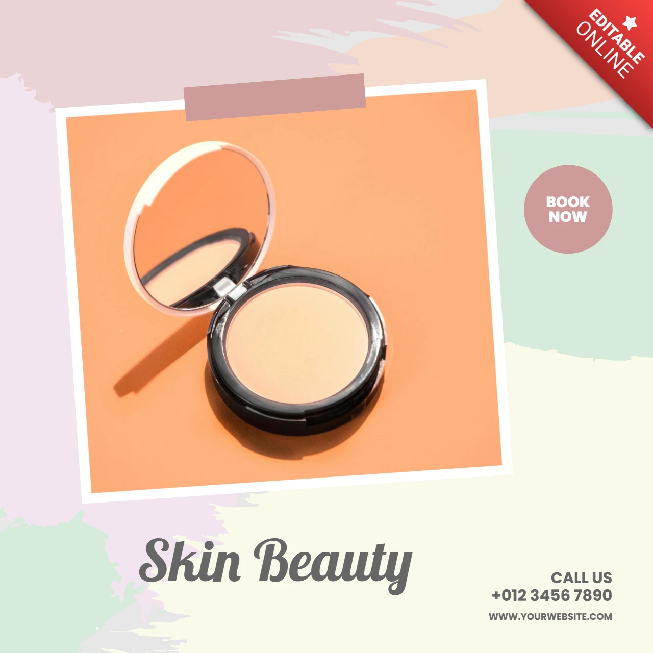 Modelo de design de postagem promocional de spa em tons pastel atraente no Instagram