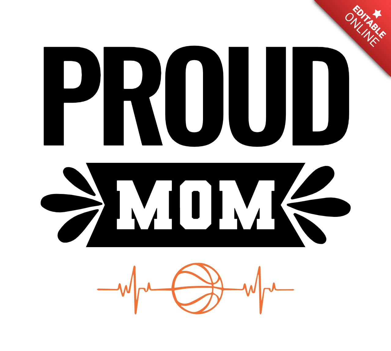 Modelo de design de camiseta de mãe orgulhosa do basquete