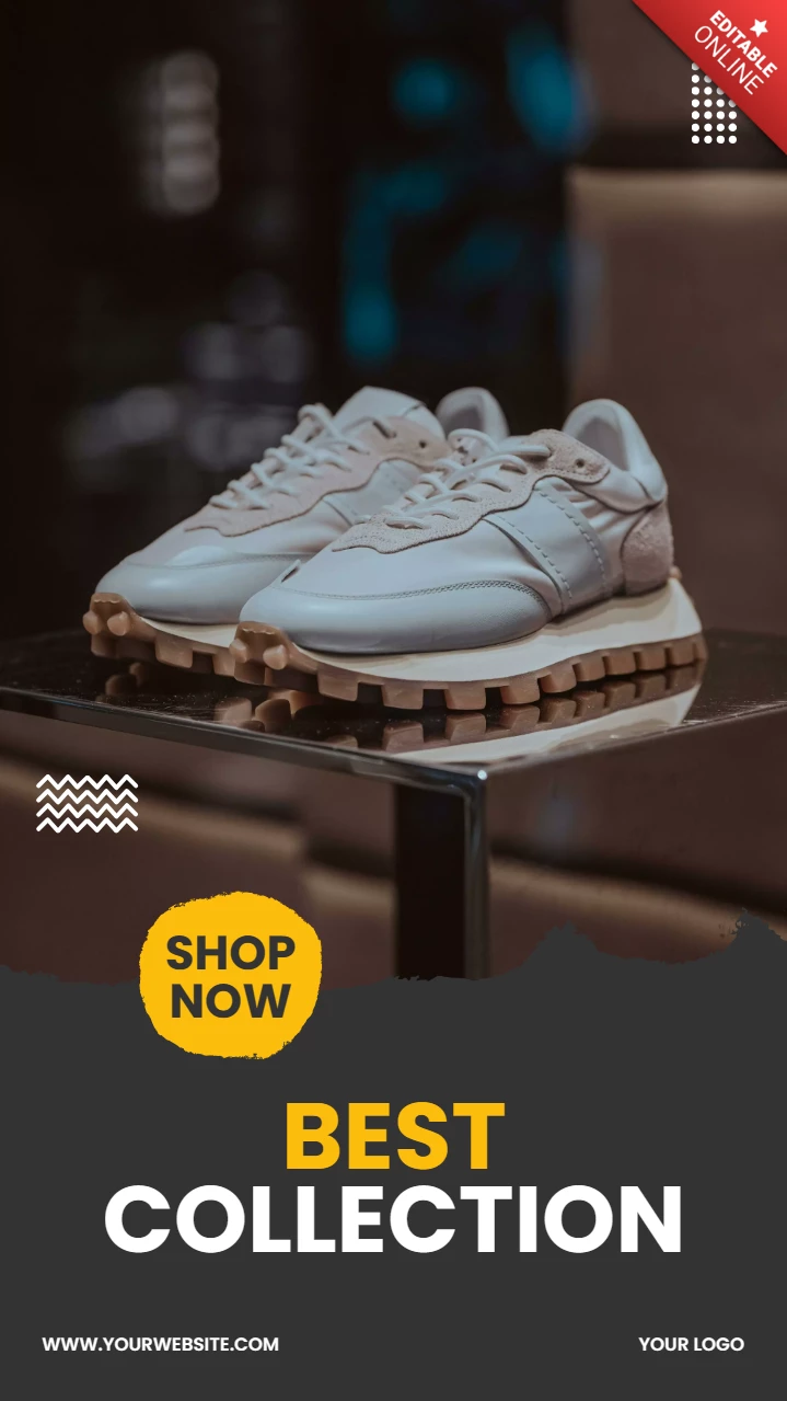 Beste collectie sneakers verkoop banner social media verhaal post ontwerpsjabloon
