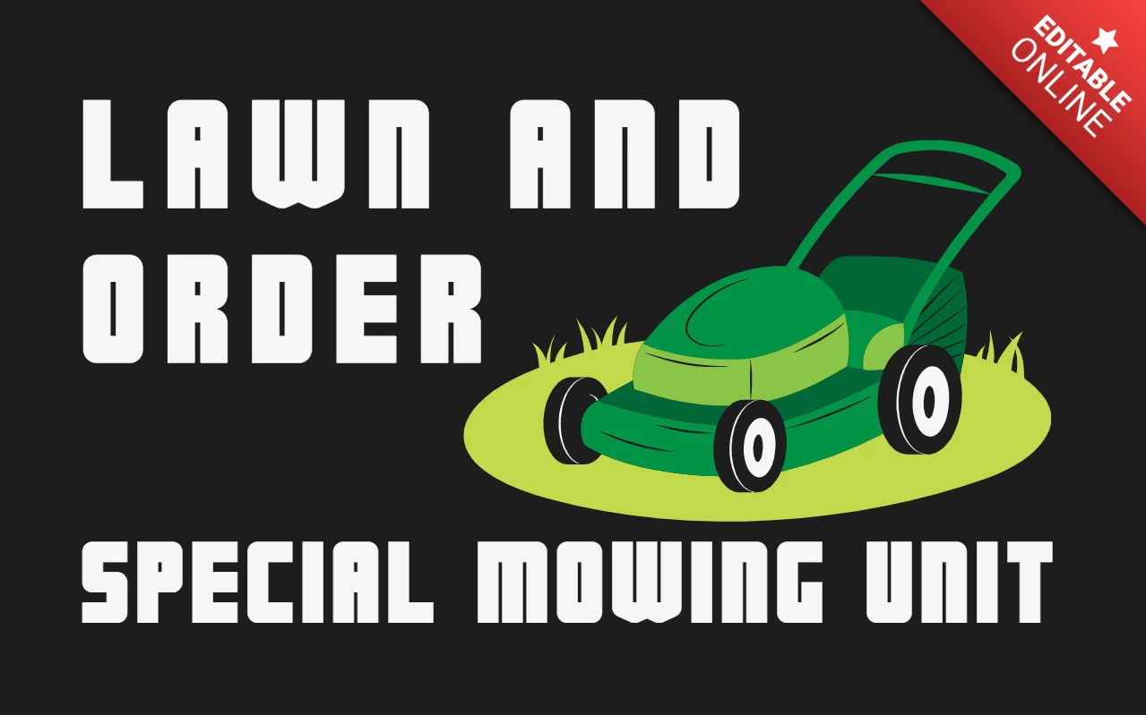 Lawn And Order Funny Gardener T-shirt Template