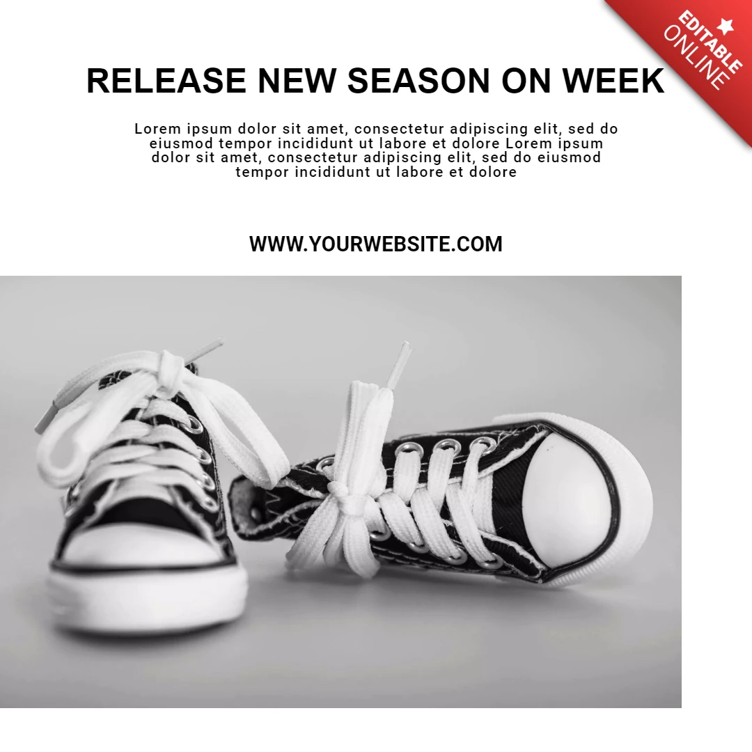 Mode et style sneakers sale instagram post design template