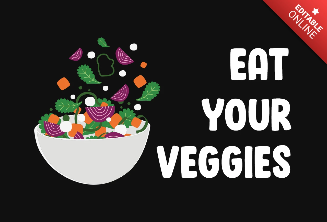 Iss dein gemüse vegan t-shirt design vorlage