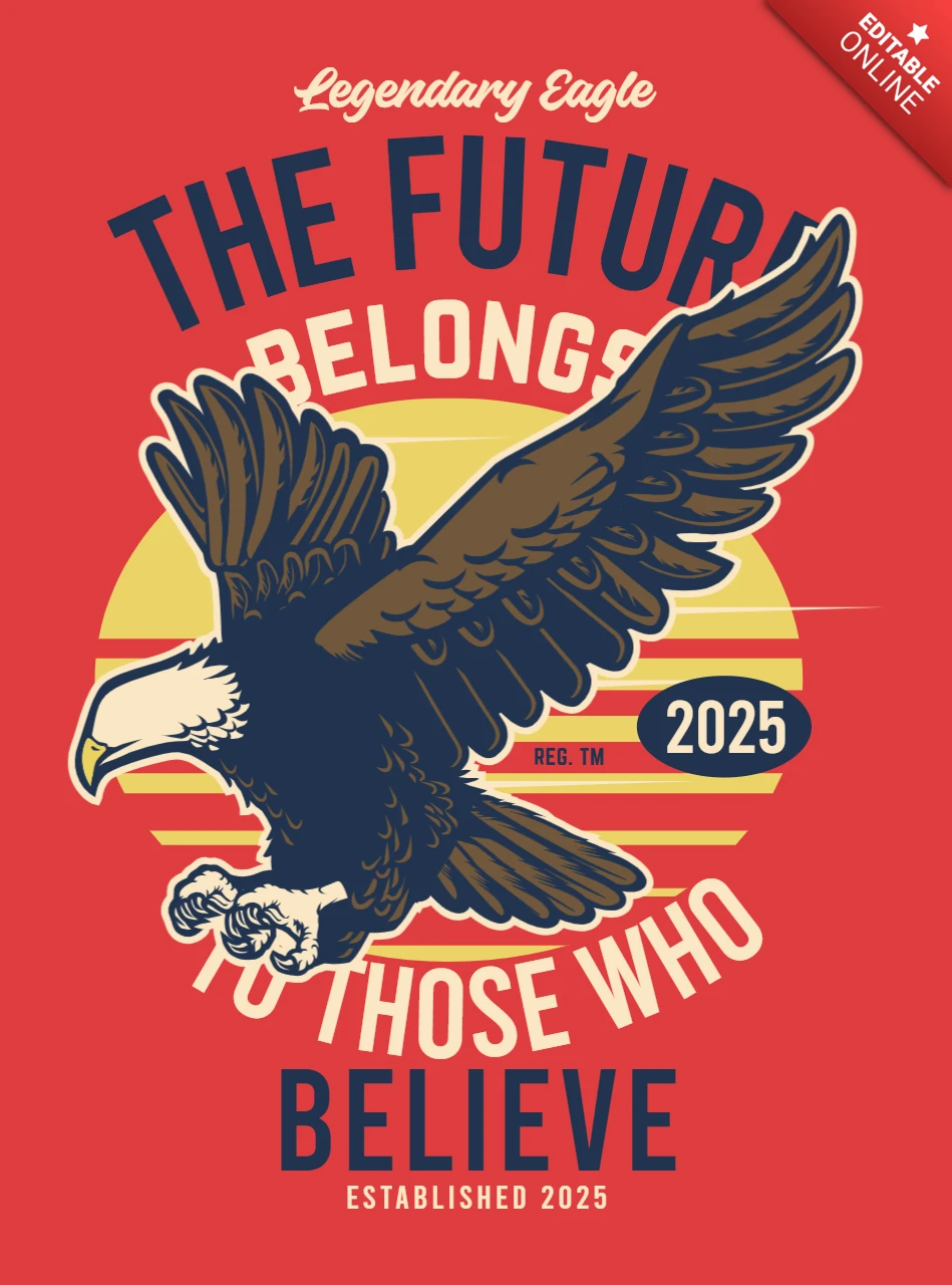 Legendary Eagle T-shirt Design Template