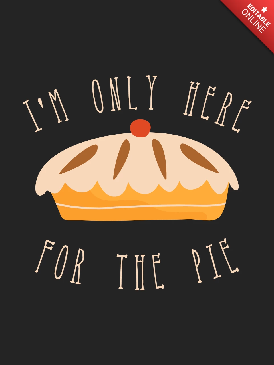 Cake Pie Lover T-shirt Template Design