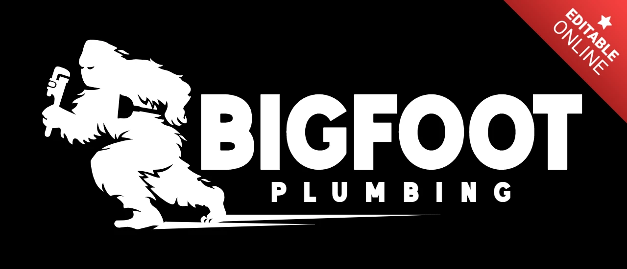 Bigfoot Plumbing Logo Design Template