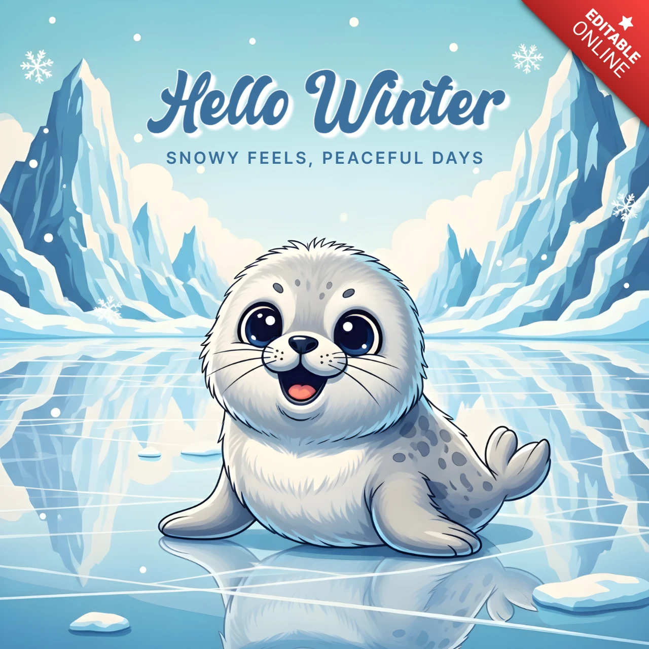 Winterzeal ontwerp sjabloon voor wenskaarten