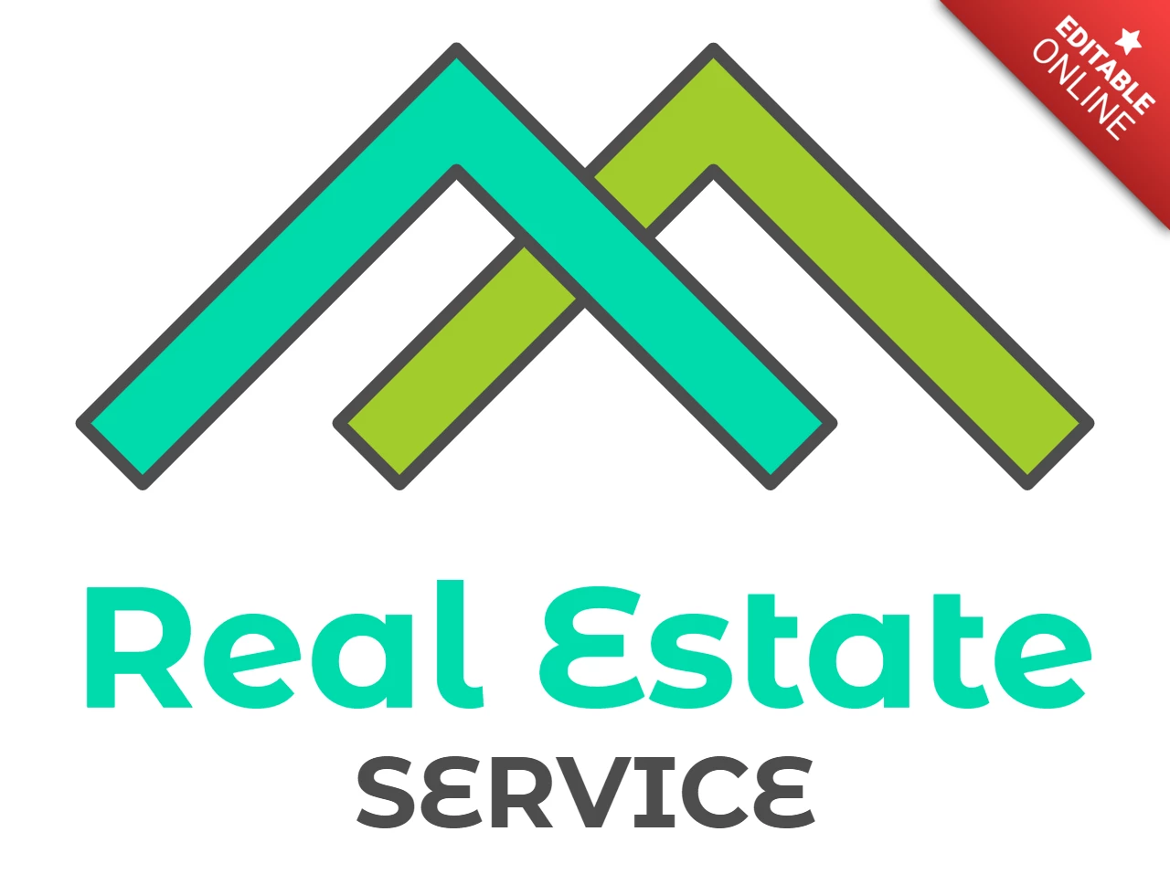 Diseño de plantilla de logotipo de servicio inmobiliario