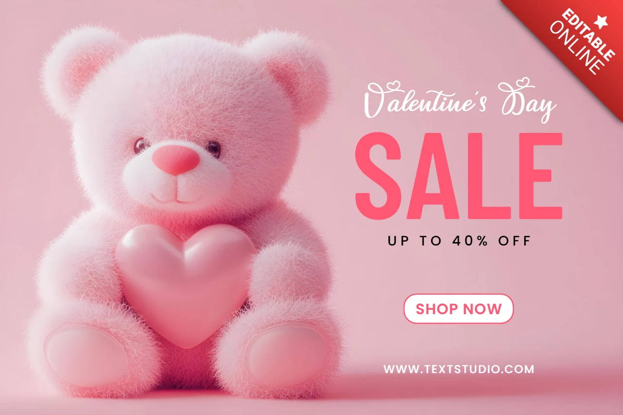 Ourson en peluche modifiable pour la Saint-Valentin