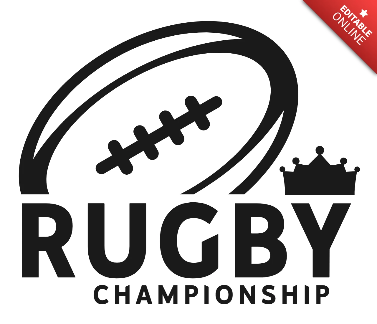 Modèle de logo pour le championnat de rugby