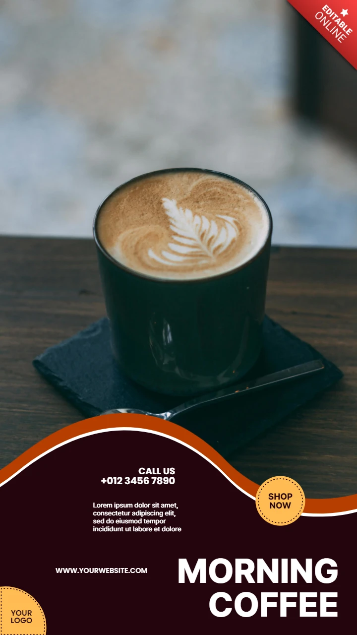 Morning Coffee Instagram Story Post Design Template