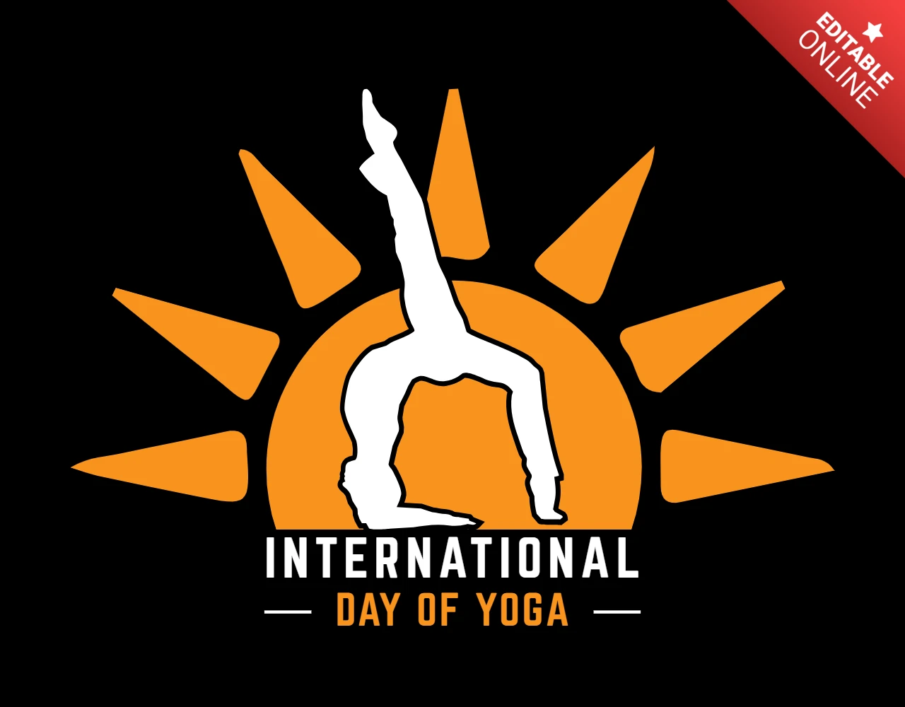 Modello di design di maglietta per la Giornata internazionale dello yoga