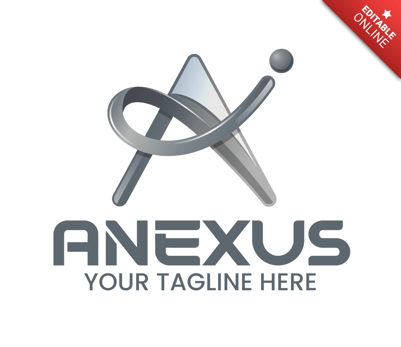 Anexus 3d letter un modèle de logo moderne et élégant