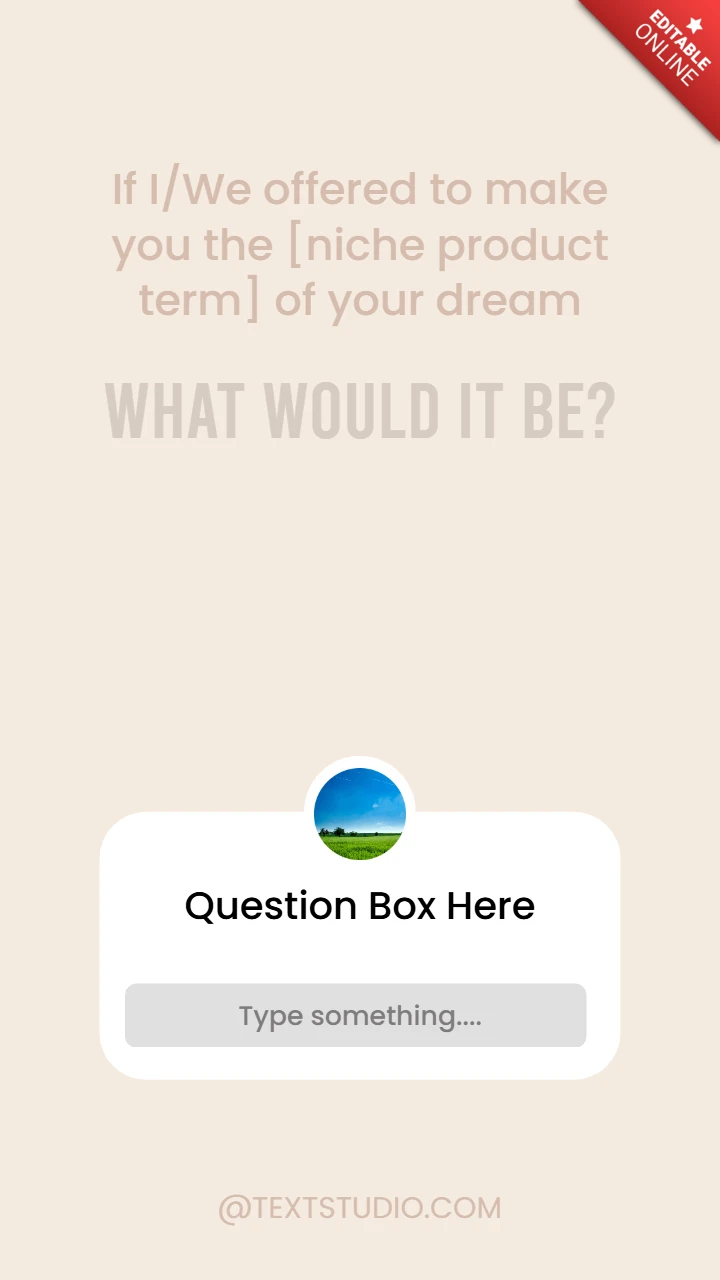 Dream product inquiry instagram story post design template
