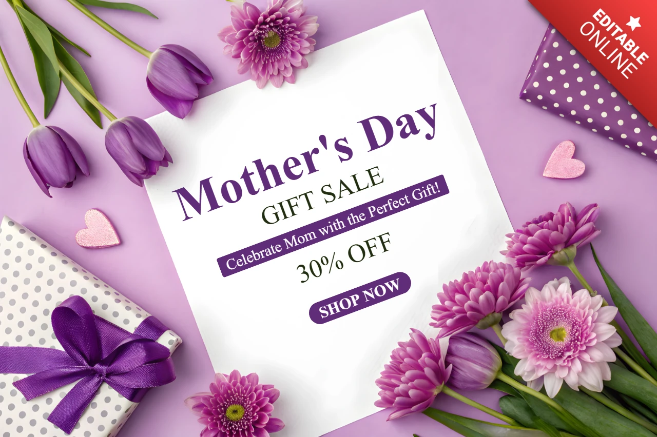 Elegant Moederdag cadeausjabloon ontwerp - vier moeder met 30% korting