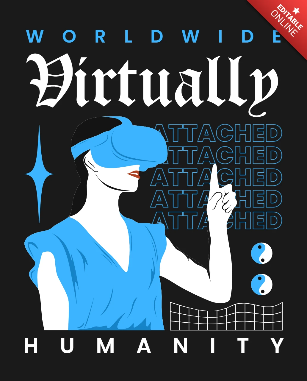 Modelo de design de realidade virtual para roupas modernas