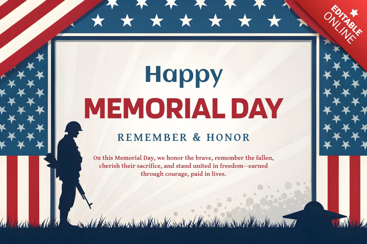 Patriotic Memorial Day Design Template for Remembrance and Honor