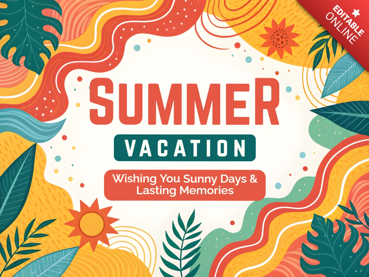 Modèle de design de vacances d'été vibrant pour des souvenirs durables