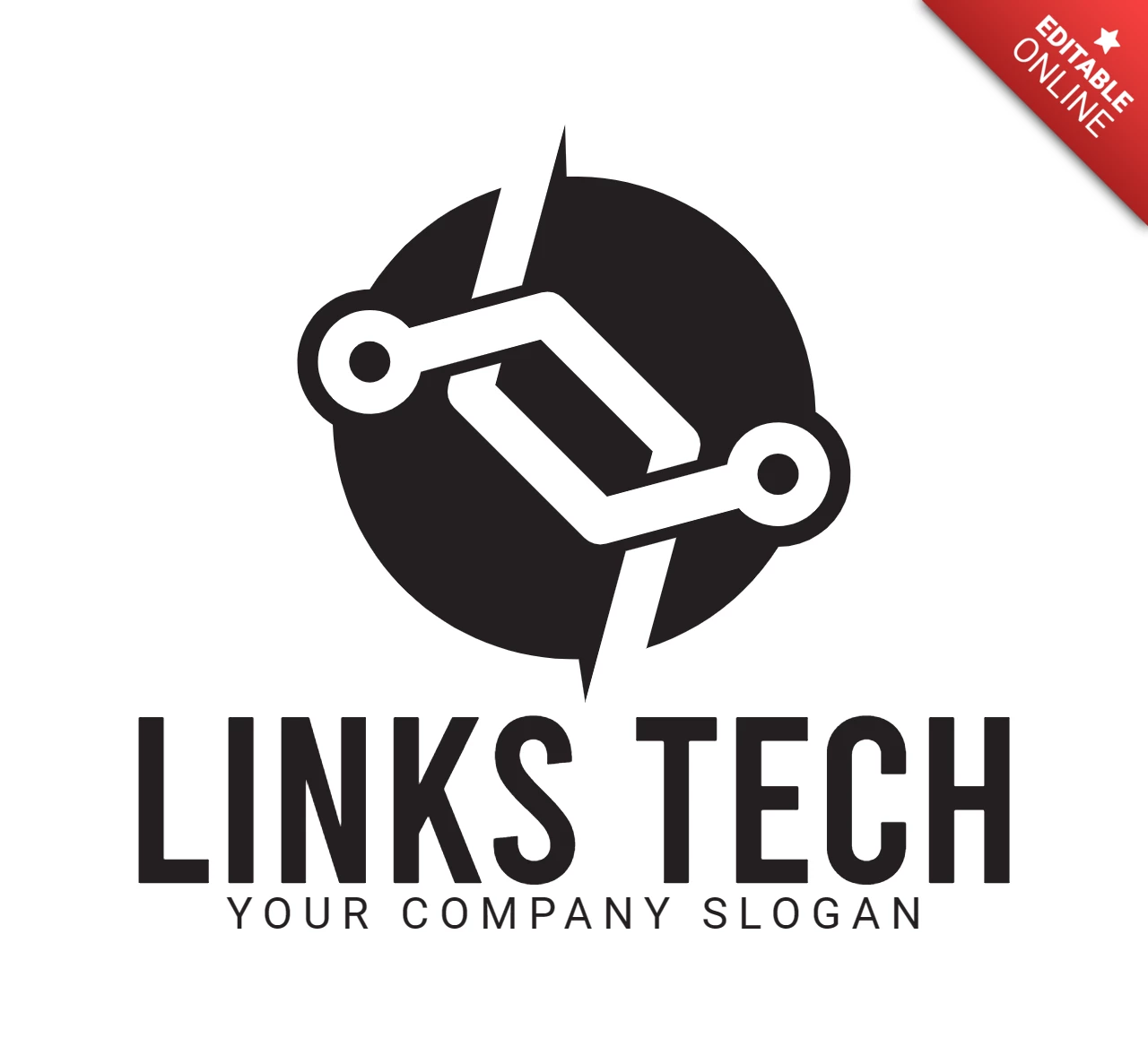 Link Tech-Logo-Designvorlage