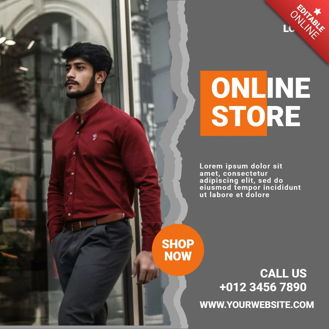 Online winkel mode instagram post ontwerpsjabloon