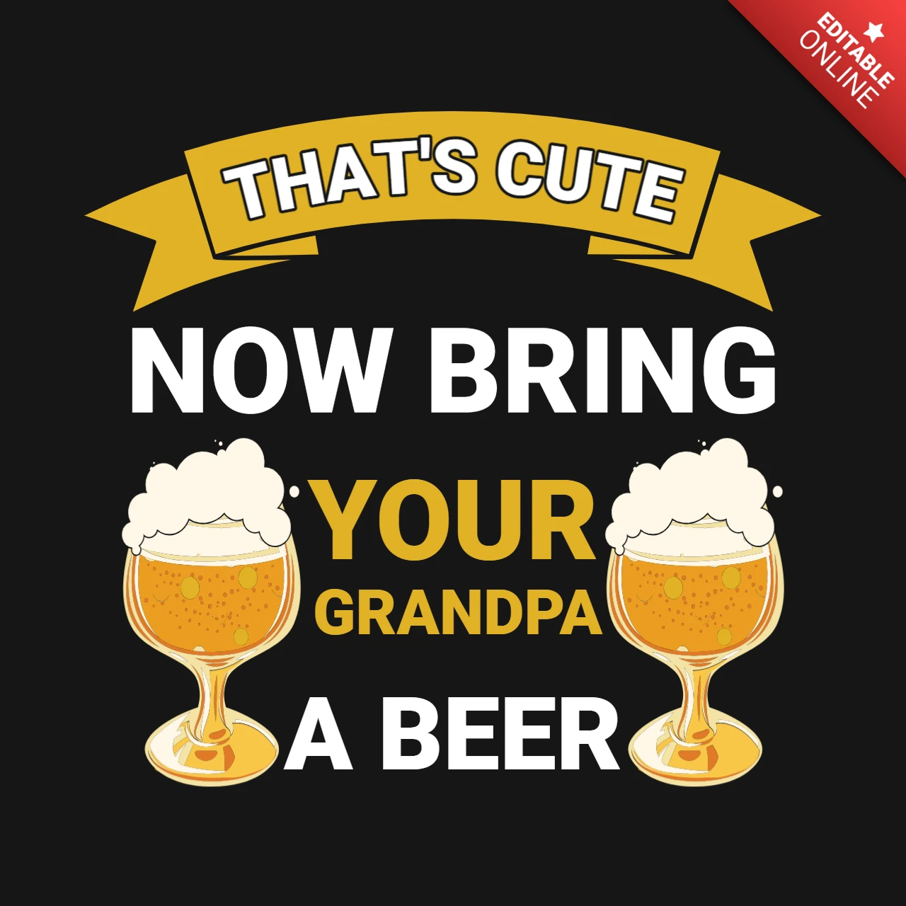 おじいちゃんにビールTシャツをプレゼントしよう。
