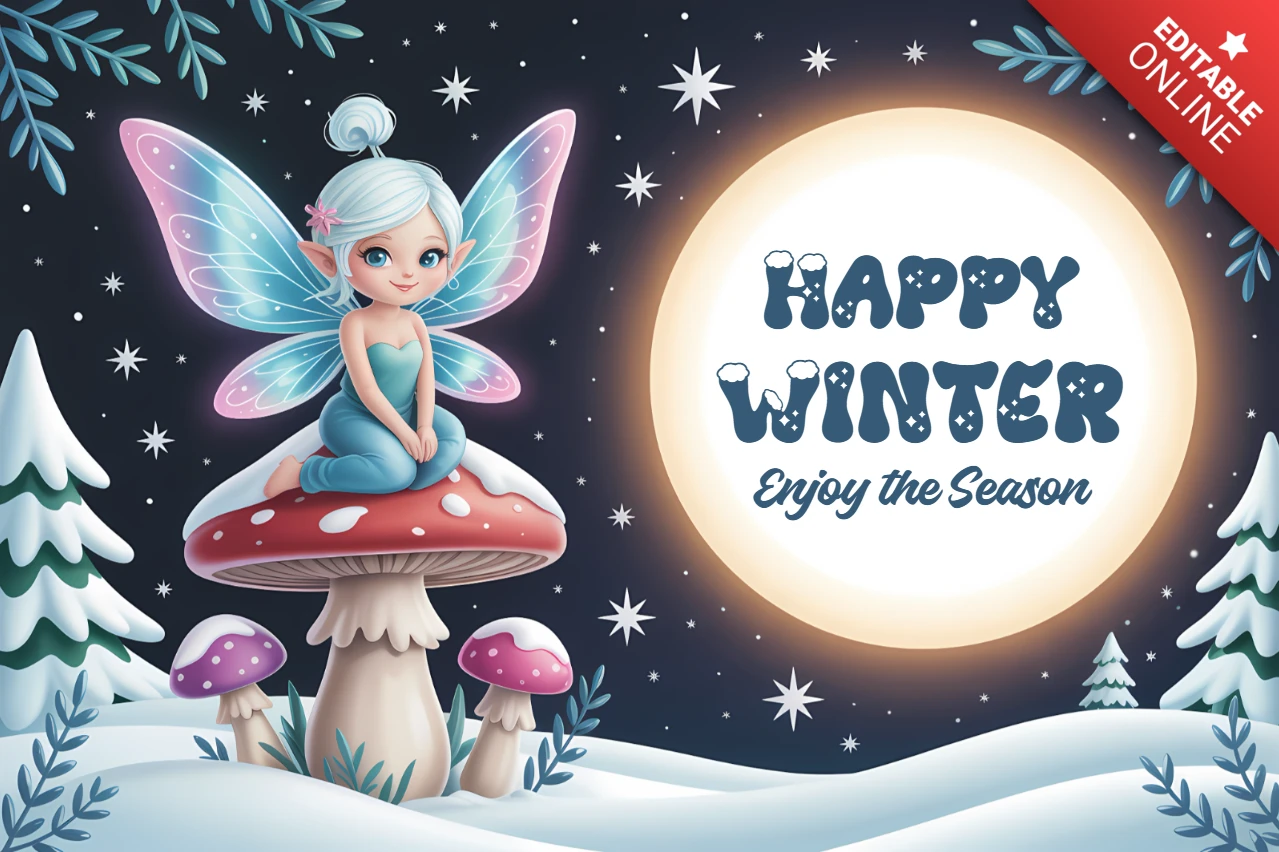 Winter fee ontwerp sjabloon voor feestdagen wenskaarten