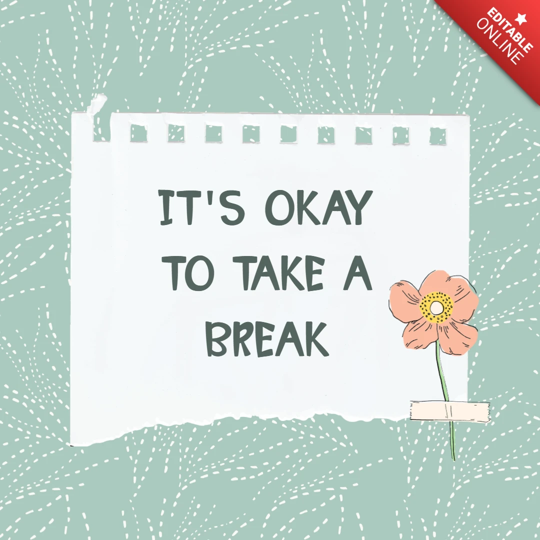 Uplifting Message On A Note Instagram Post Design Template