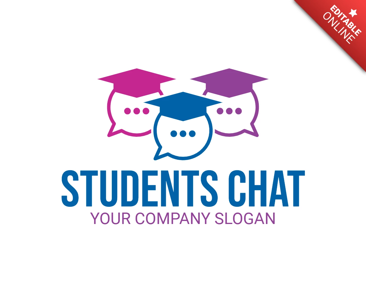 Student Chat Logo Design Template