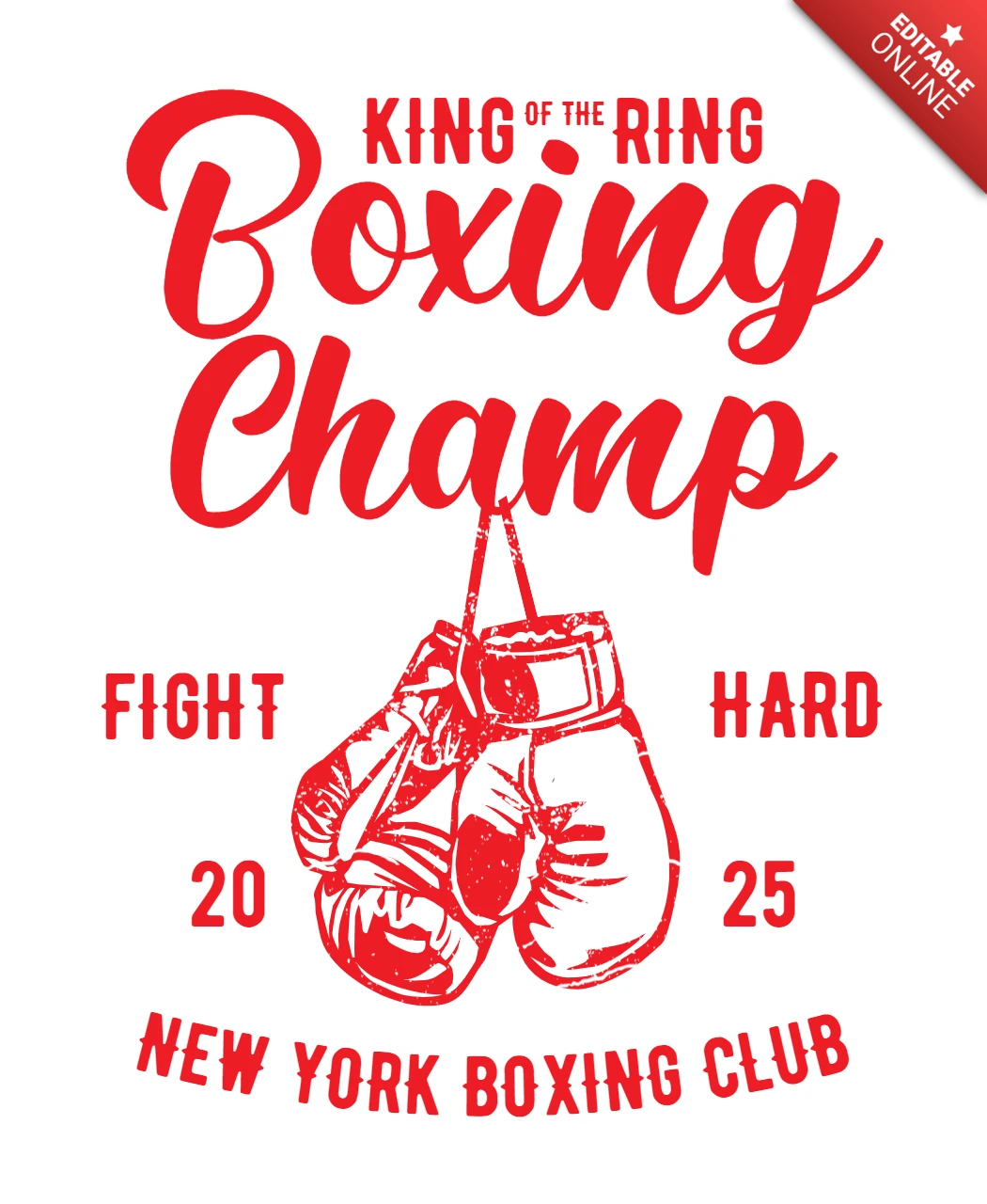 Boxing Club T-Shirt Design Template