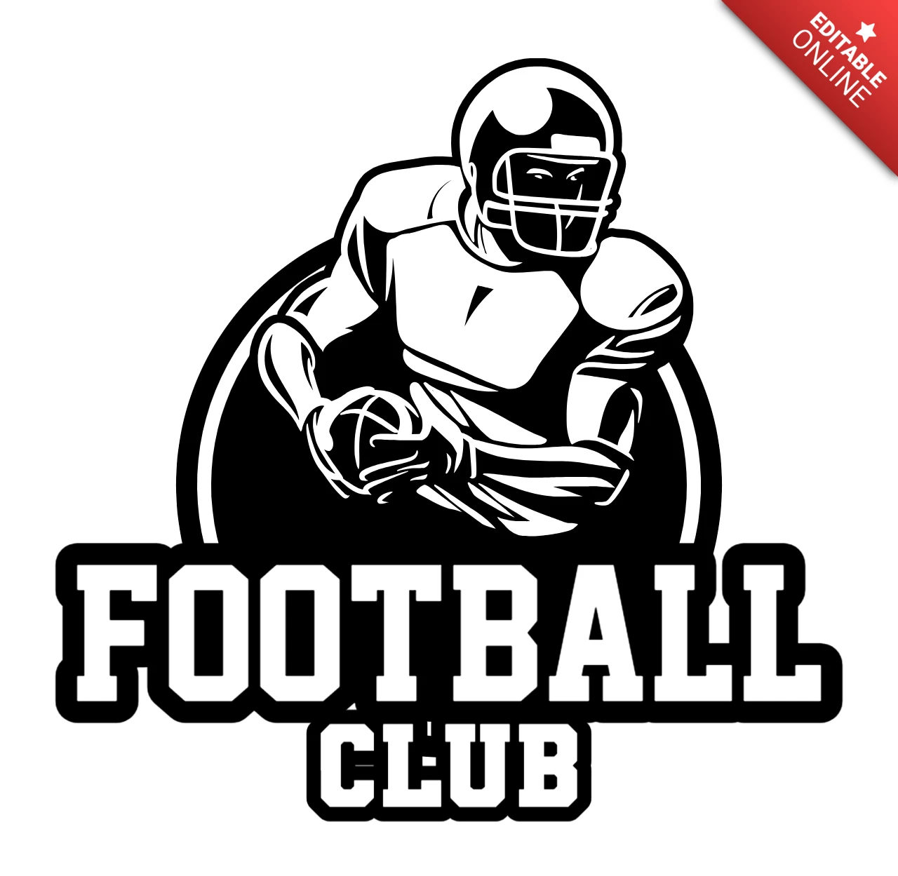 American Football Club Badge Logo Design Template