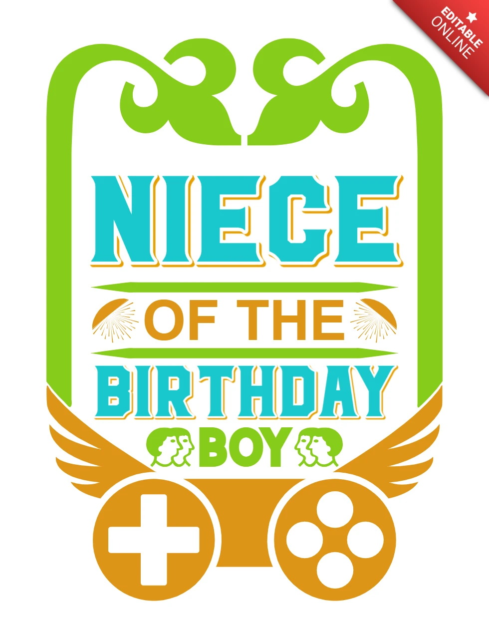 Modèle d'anniversaire sur le thème du jeu pour une nièce