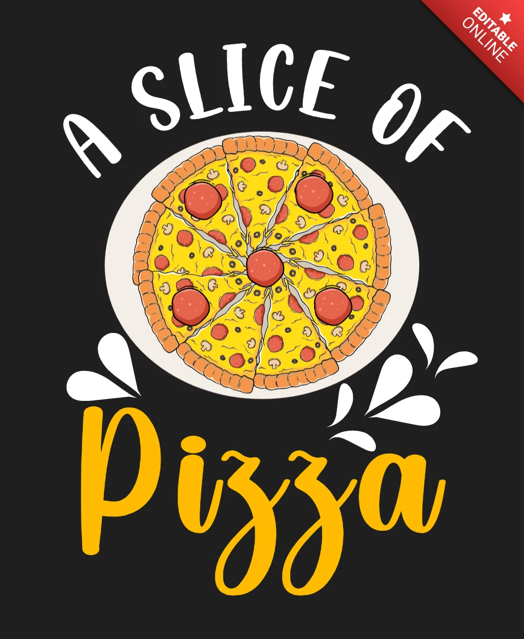 Modèle de t-shirt "Tranche de pizza