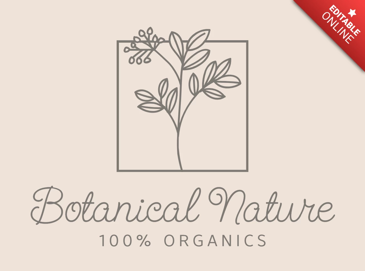 Plantilla de diseño de logotipo botánico