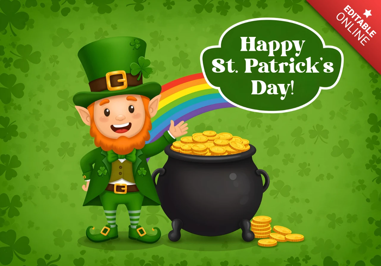 Modèle de vœux festifs pour la fête de la St-Patrick