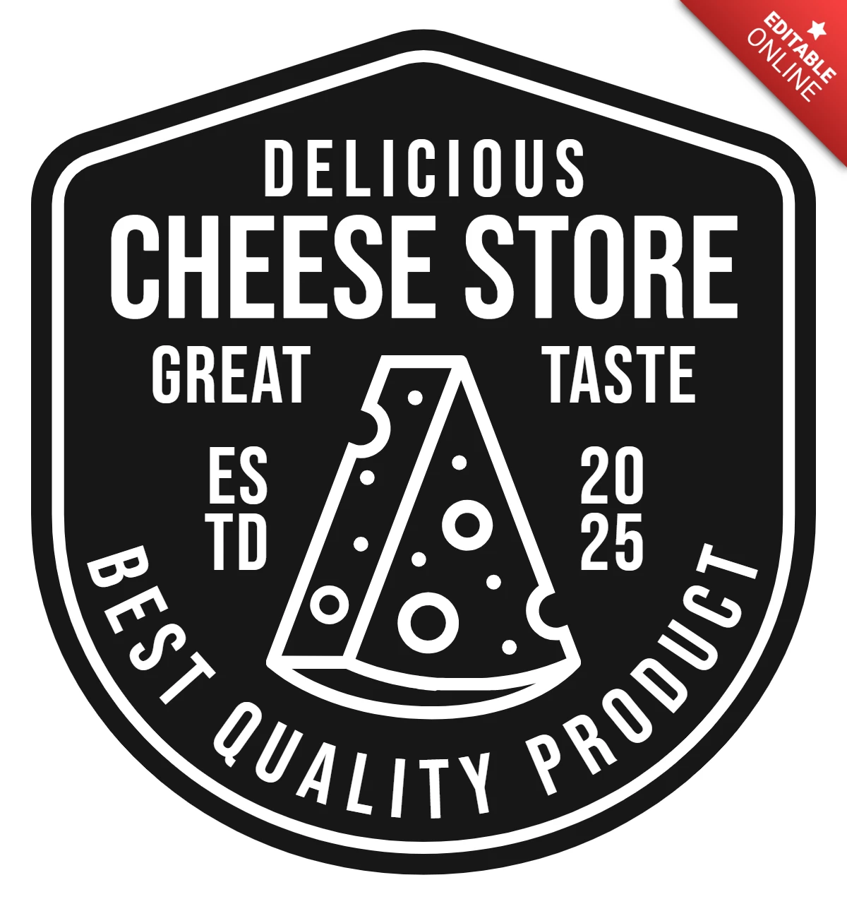 チーズ専門店のロゴテンプレート