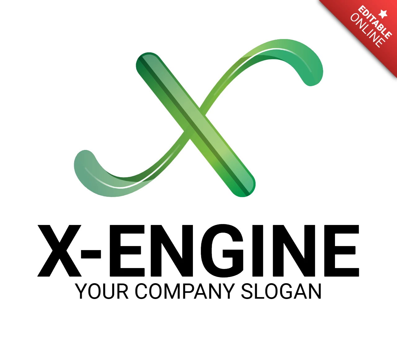 X-engine 3d letra x moderno elegante plantilla de diseño de logotipo
