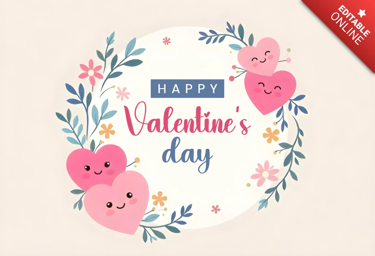 Frohen Valentinstag Designvorlage für romantische Feiern