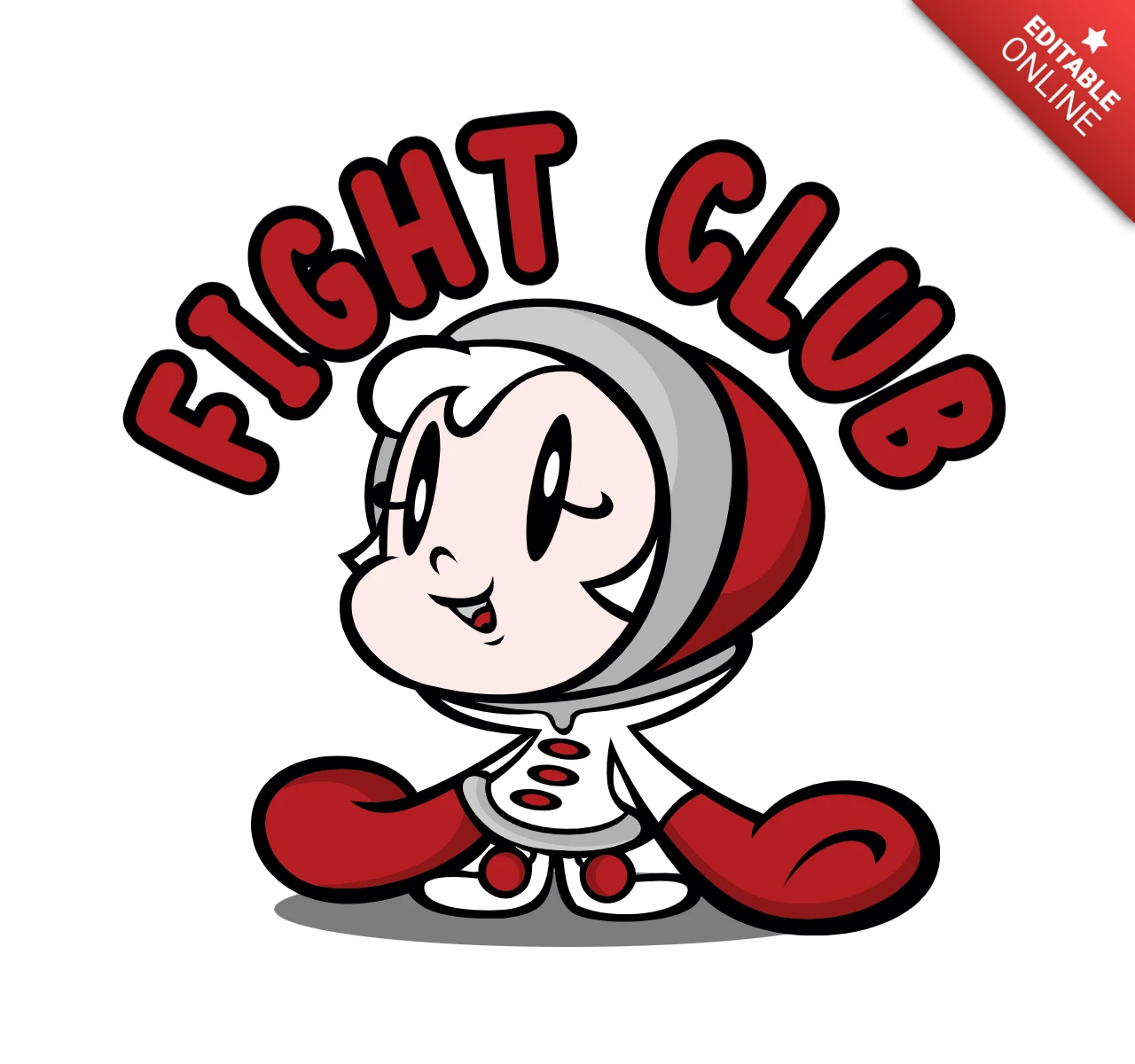 Modelo de design de camiseta de desenho animado do clube da luta
